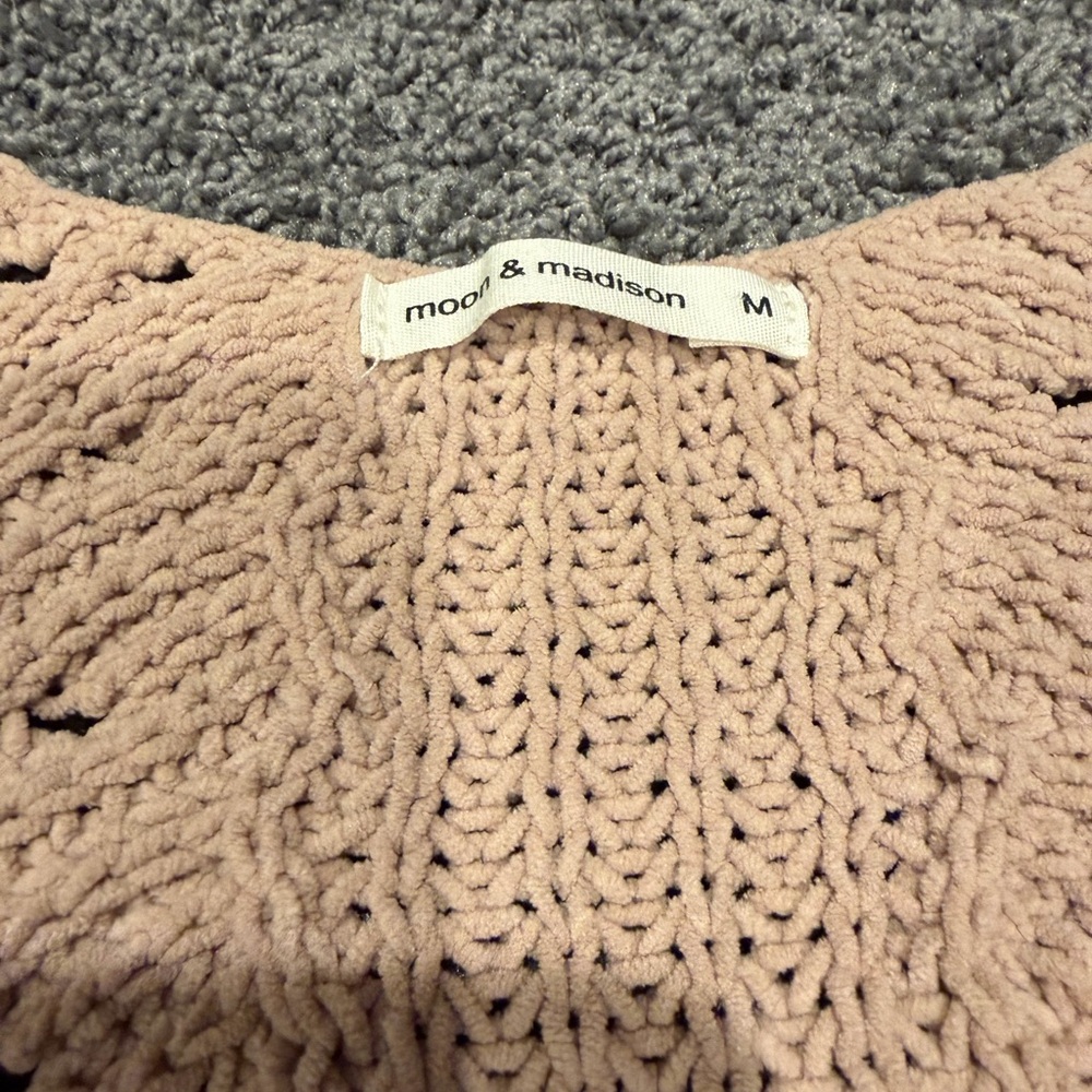 Moon & Madison Open-Front Chenille Cardigan – NWOT – Size M - Picture 5 of 8